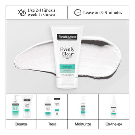 Neutrogena tube next to common object showing 4.2 fl oz scale benefit