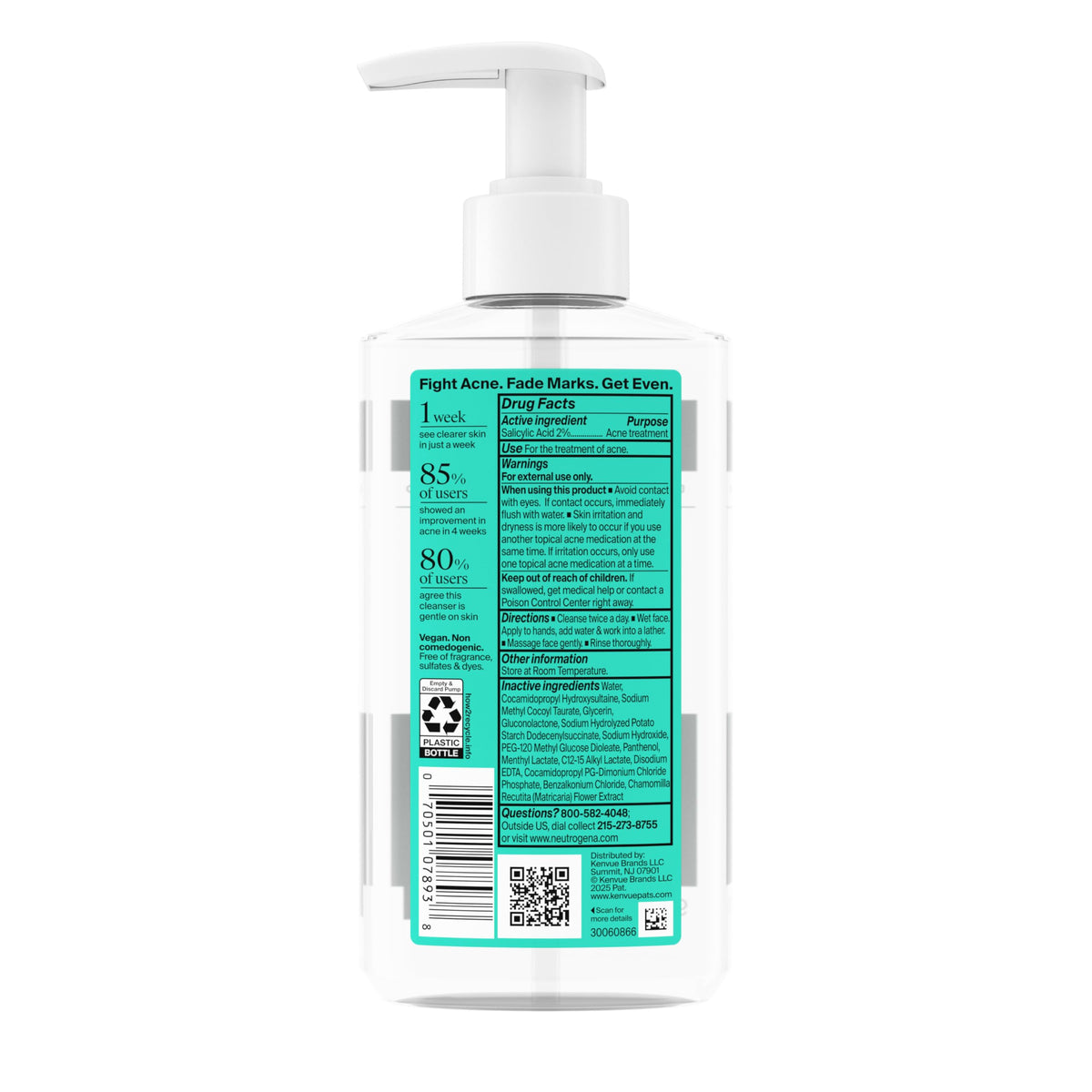 Neutrogena cleanser beside moisturizer on vanity, pairs well with daily skincare
