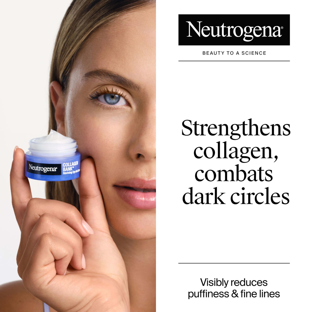 Neutrogena opened tube revealing silky gel-cream texture for quick absorption and smoothness