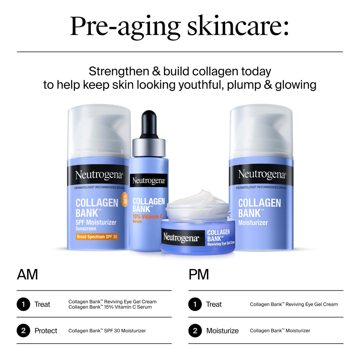 Neutrogena model applying the cream under eye to reduce puffiness and smooth fine lines