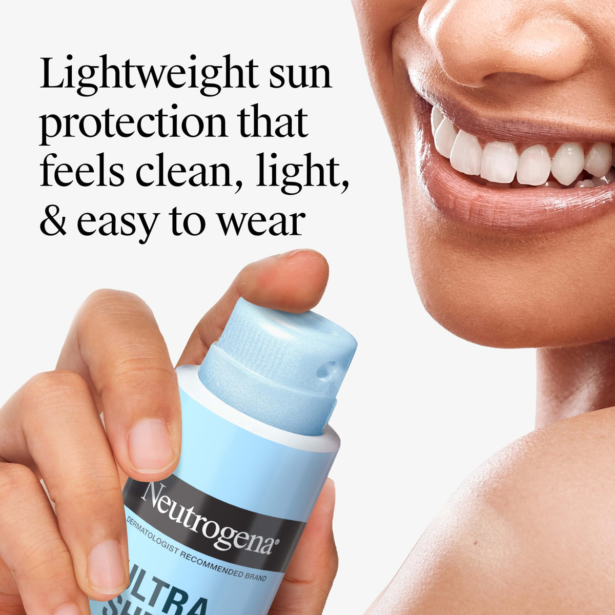 Neutrogena hands-applied face method showing safe, controlled facial application