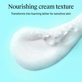 Neutrogena rich foam lather close-up, showing gentle cleansing power and soft rinse feel