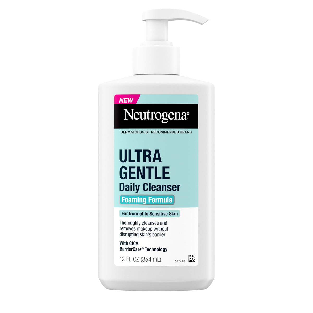 Neutrogena front bottle view showing gentle cleanser and benefits
