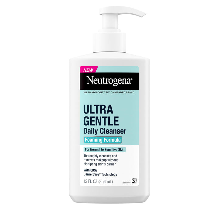Neutrogena front bottle view showing gentle cleanser and benefits