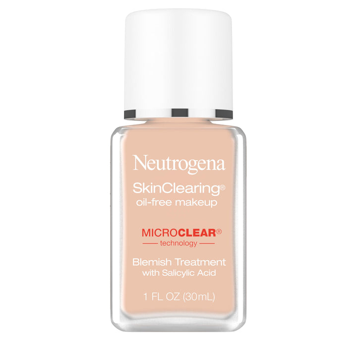 Neutrogena bottle front view showing product and shade Buff 30 benefit coverage