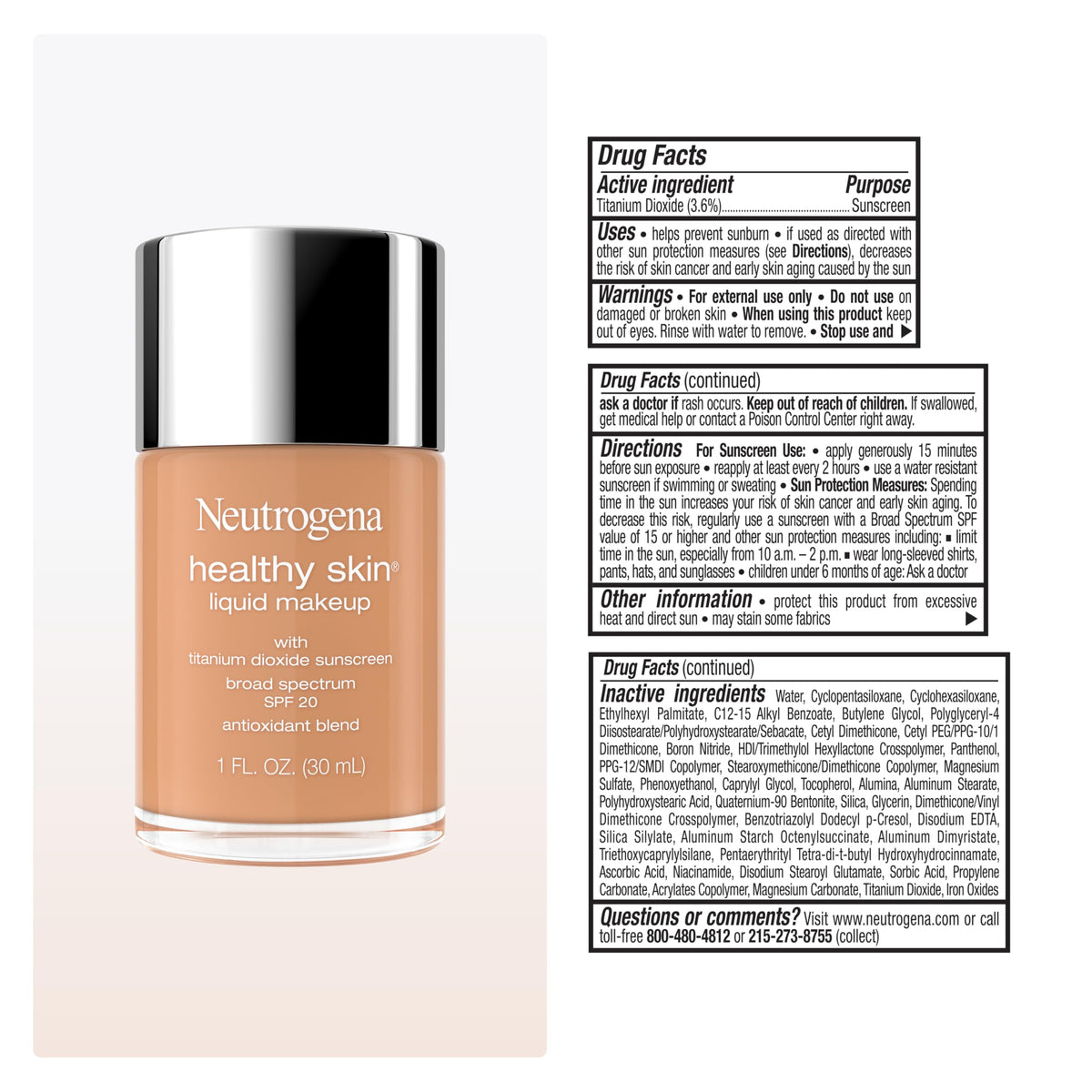 Neutrogena foundation on bathroom vanity in natural light for everyday use inspiration