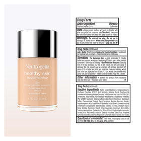 Neutrogena foundation on bathroom vanity in lifestyle scene, suggesting daily routine benefit