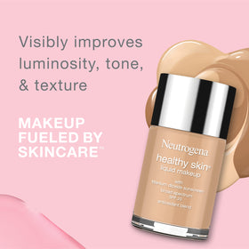 Neutrogena poured foundation texture demonstrating smooth blendability