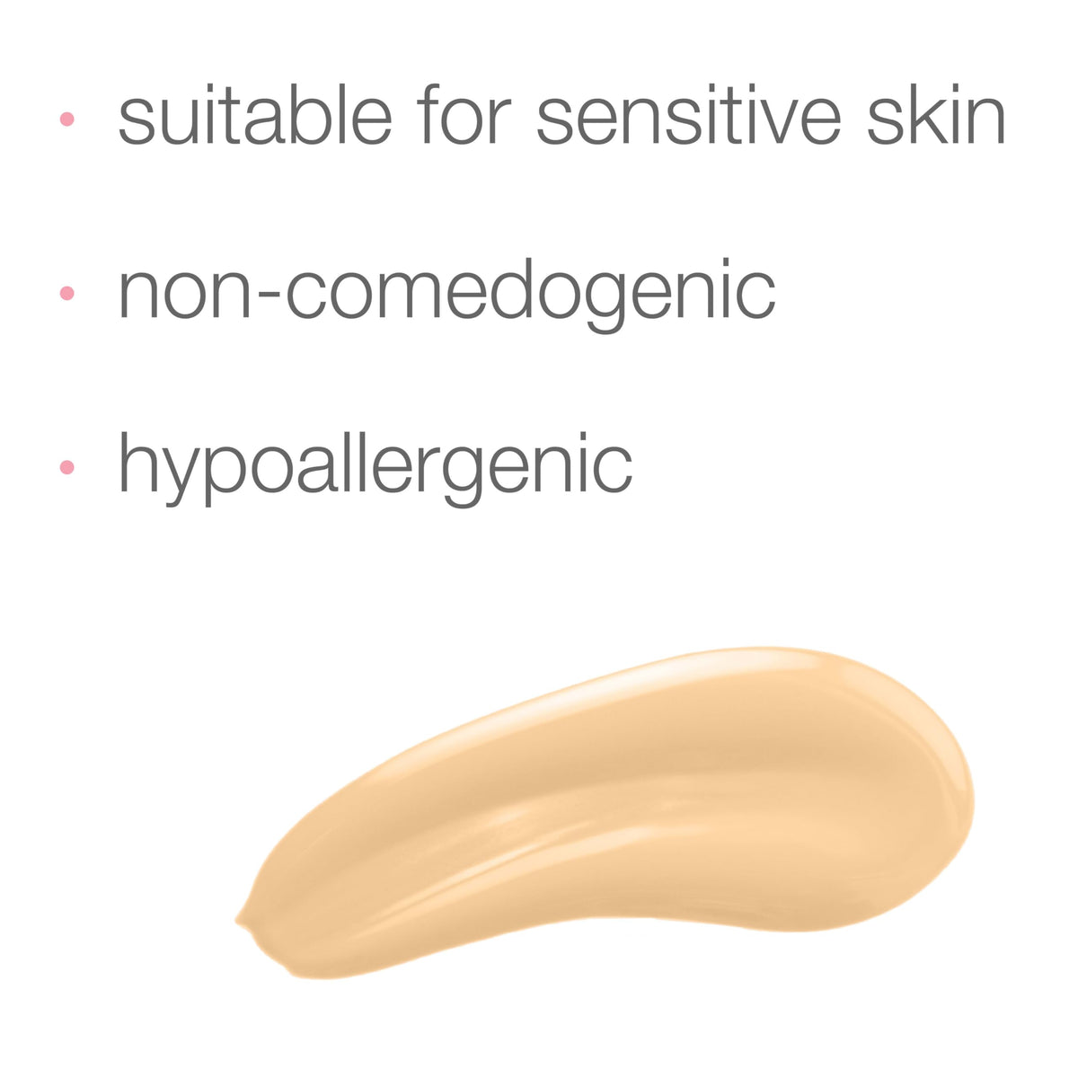 Neutrogena foundation swatch on arm showing color-correcting effect benefit