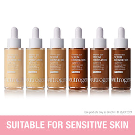 Neutrogena foundation texture poured to show lightweight serum benefit