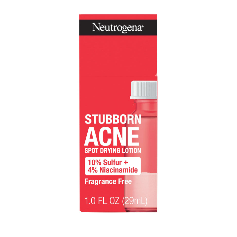 Neutrogena front bottle showing clear label and fast acne relief