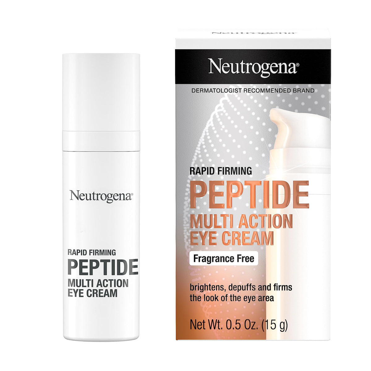 Neutrogena front packaging showing 0.5 oz tube and clear benefit