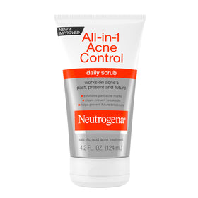 Neutrogena front packaging showing acne scrub and benefits