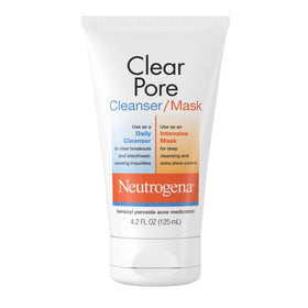 Neutrogena front packaging showing 2‑in‑1 cleanser and mask for clearer skin
