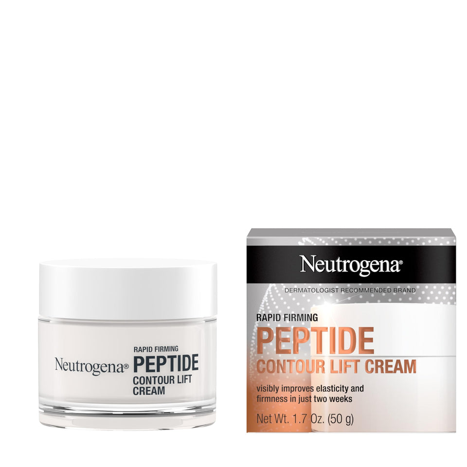 Neutrogena front packaging showing jar and benefits of firming