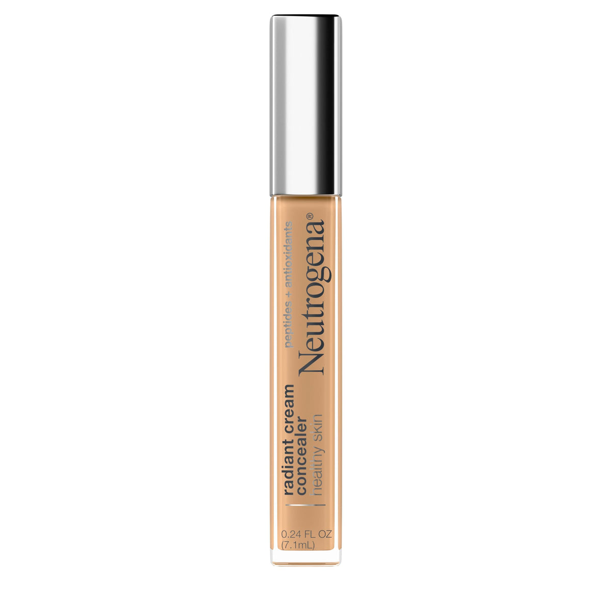 Neutrogena front packaging showing Hazelnut Medium shade and benefit of radiant coverage