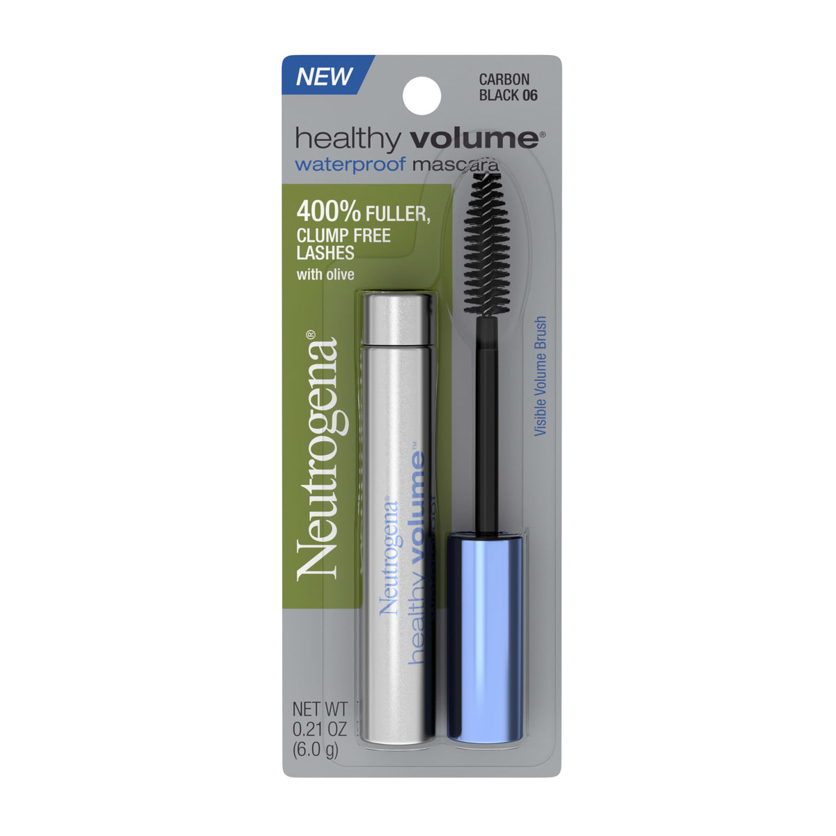 Neutrogena front packaging showing compact mascara tube and benefits