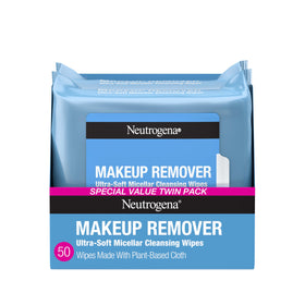 Neutrogena front packaging showing 2-pack wipes and plant-based cloth benefit
