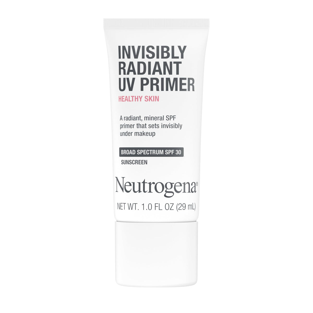 Neutrogena front packaging showing SPF 30 primer and clear benefits