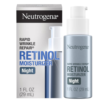 neutrogena front packaging showing retinol night cream benefits