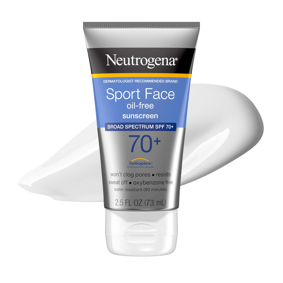 Neutrogena front packaging showing SPF 70 protection and sport face benefits