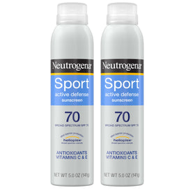Neutrogena front packaging twin pack showing SPF 70 protection benefit
