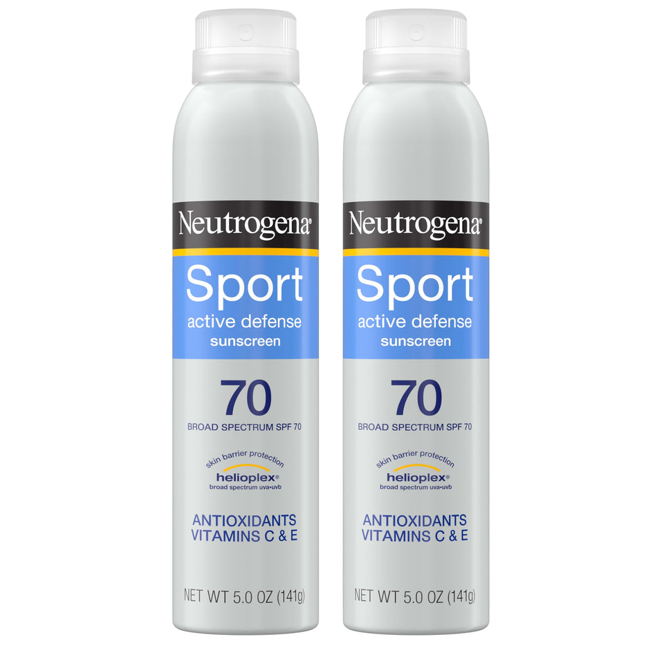 Neutrogena front packaging twin pack showing SPF 70 protection benefit