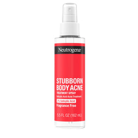 Neutrogena front packaging showing bottle and benefit of targeted body acne treatment