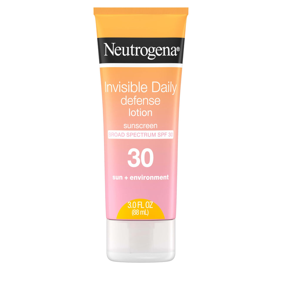 Neutrogena front packaging showing SPF 30 and compact bottle benefits