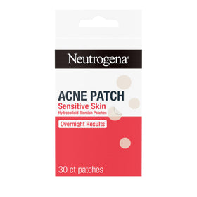 Neutrogena front packaging showing 30-count blemish patches and clear benefits
