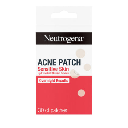 Neutrogena front packaging showing 30-count blemish patches and clear benefits