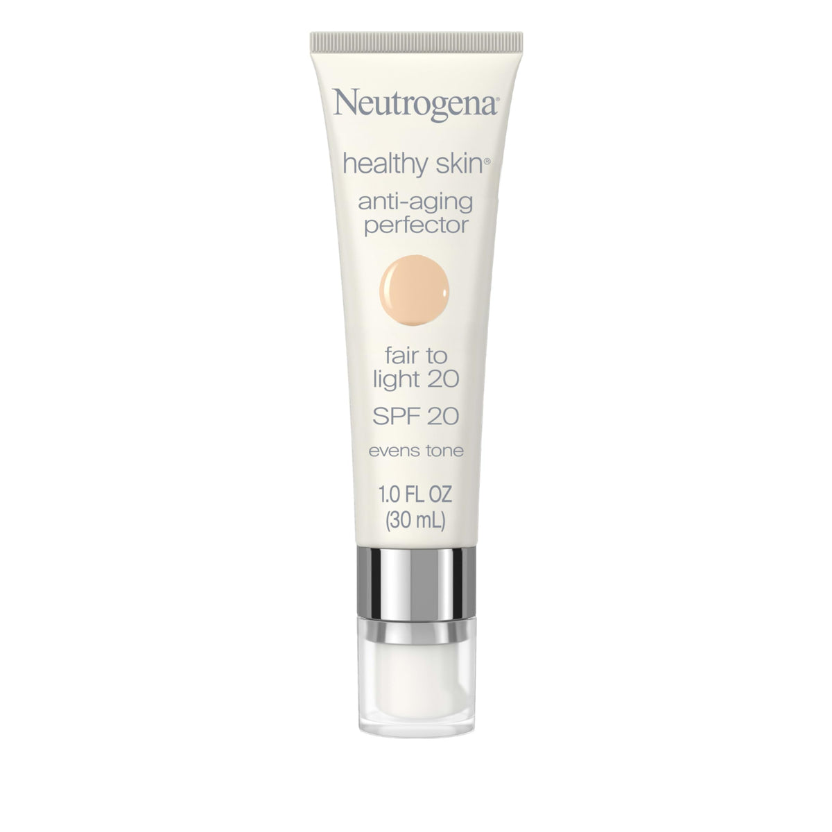 Neutrogena front tube view showing compact SPF 20 moisturizer and tint benefit