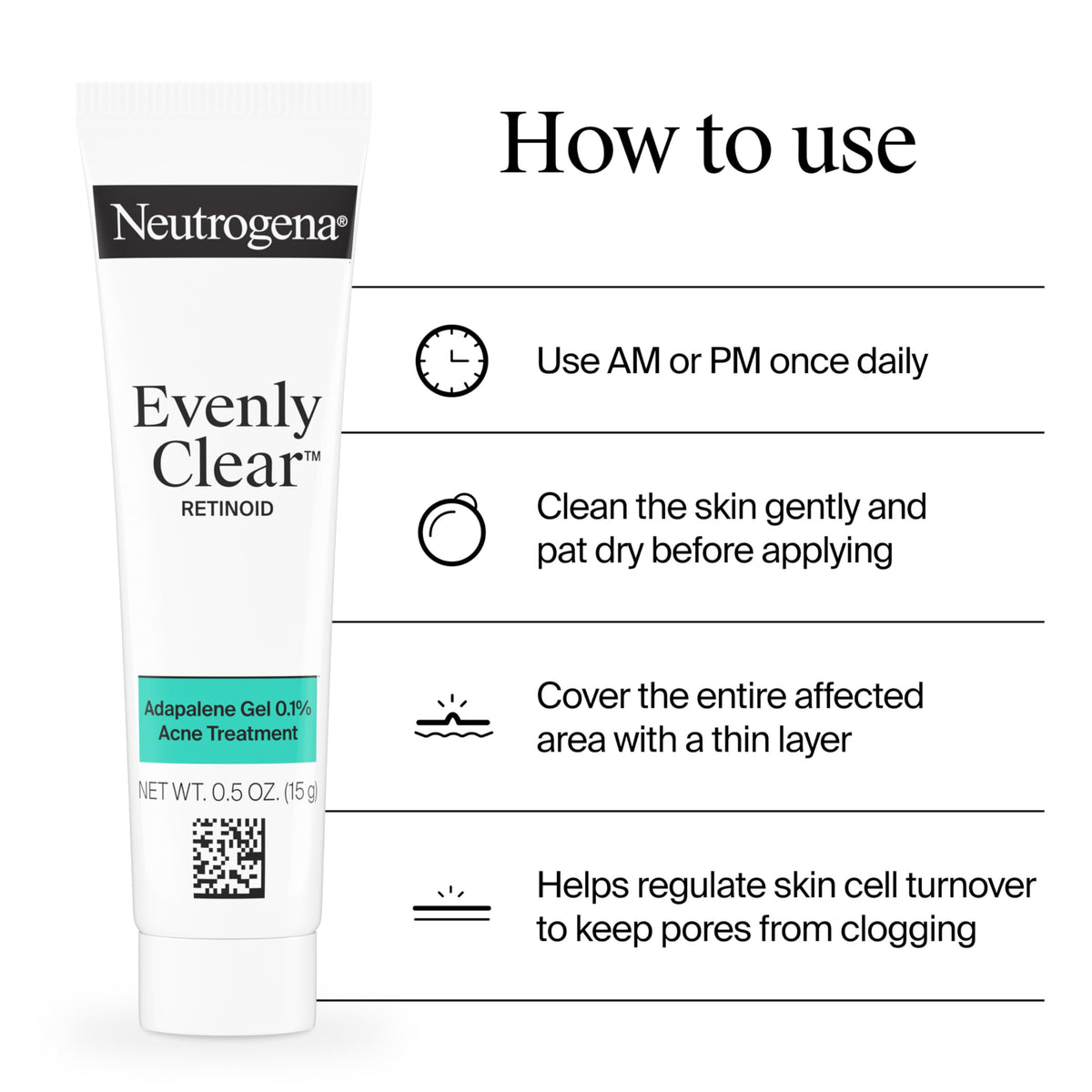 Neutrogena gel absorbing into skin showing quick absorption benefit