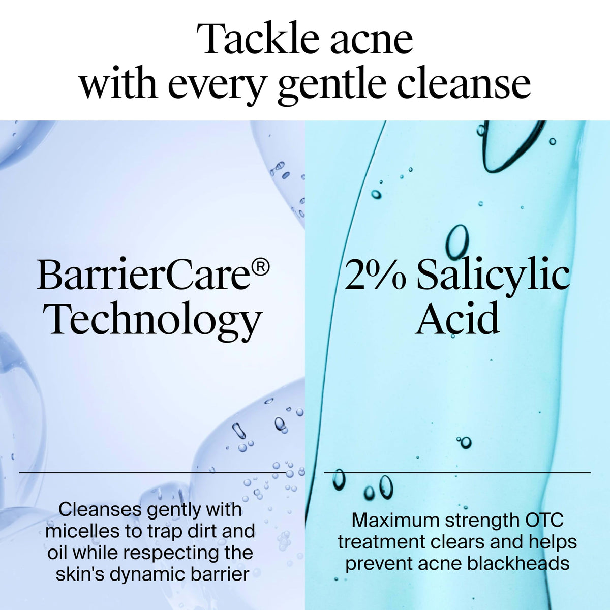 Neutrogena gel texture on fingertip highlighting gentle exfoliation benefit