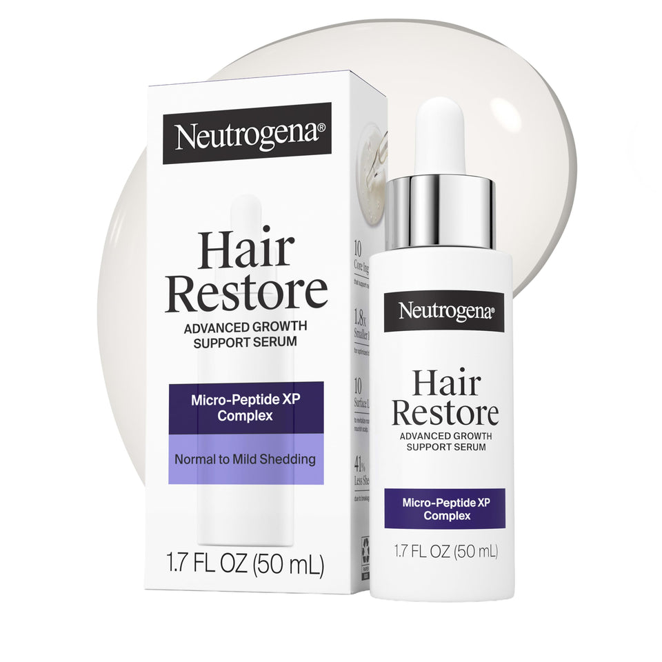 Neutrogena Hair Restore front packaging showing bottle and label for clear identification and confidence