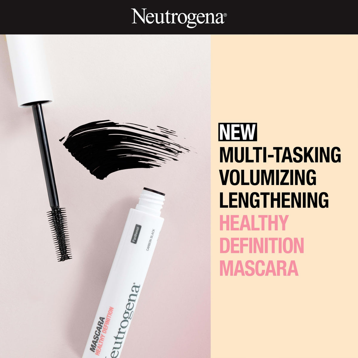 Neutrogena dual-sided applicator closeup for precise curl and volume