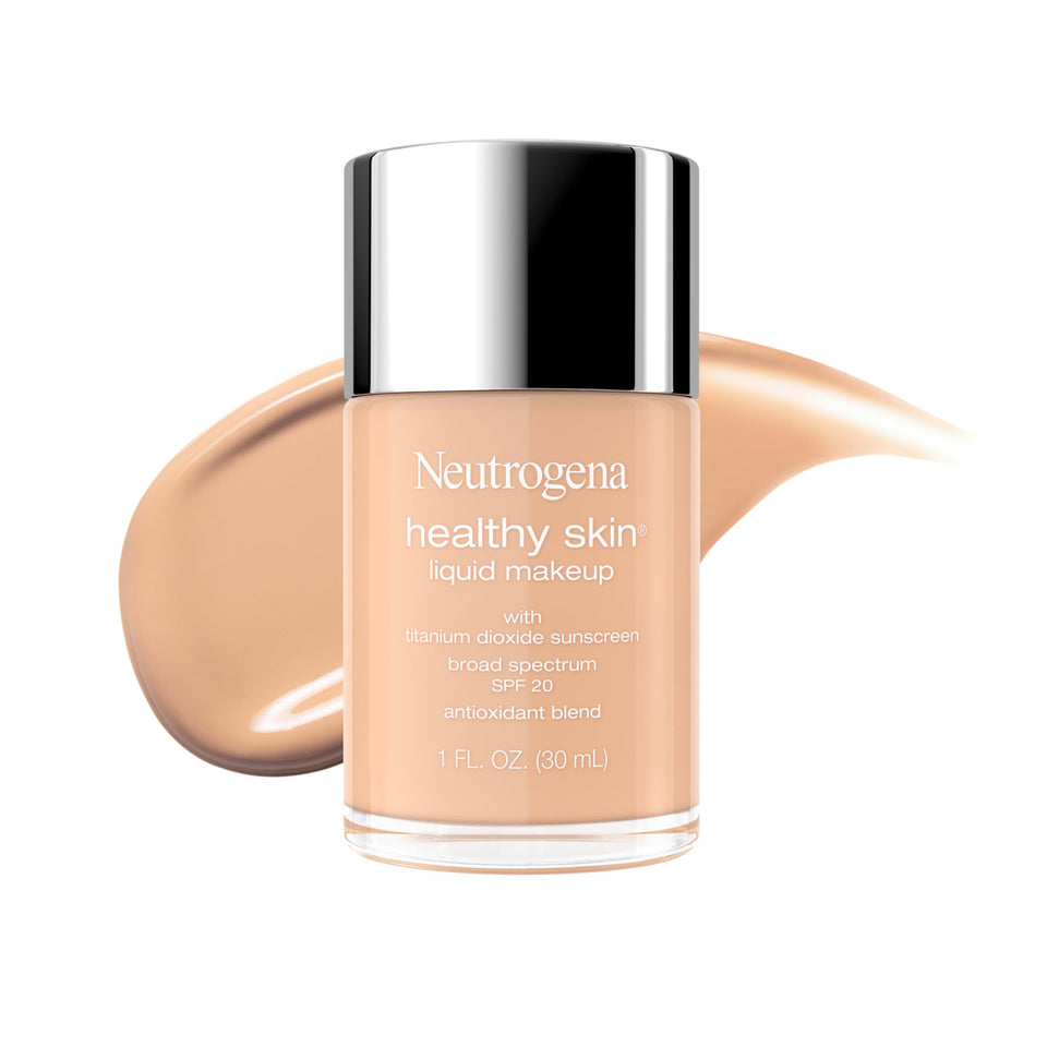 Neutrogena front bottle view showing compact sunscreen foundation benefit