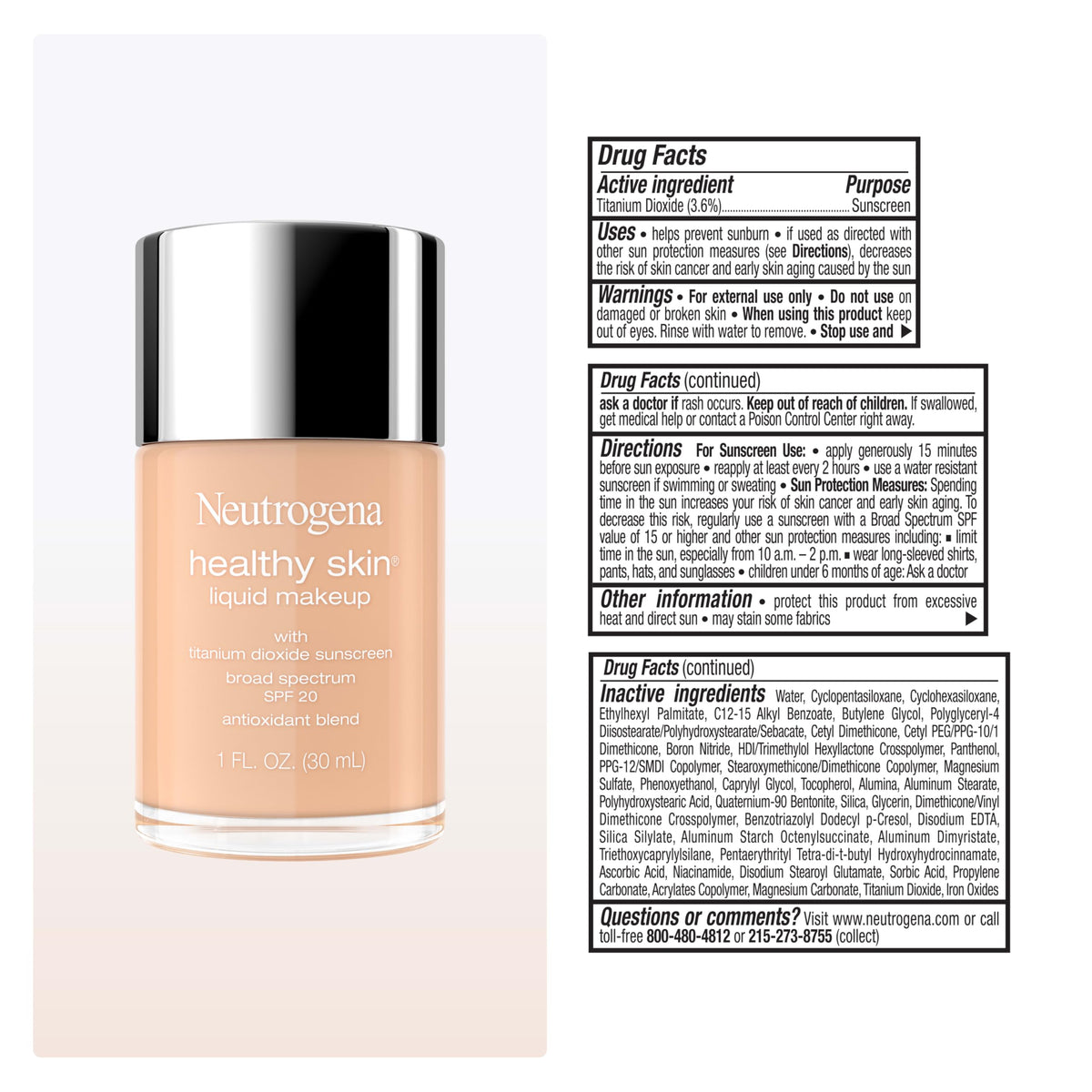 Neutrogena ingredient close-up highlighting Pro-Vitamin B5 and antioxidants benefit