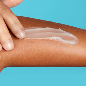 Neutrogena applying gel-cream to forearm for instant hydration benefit