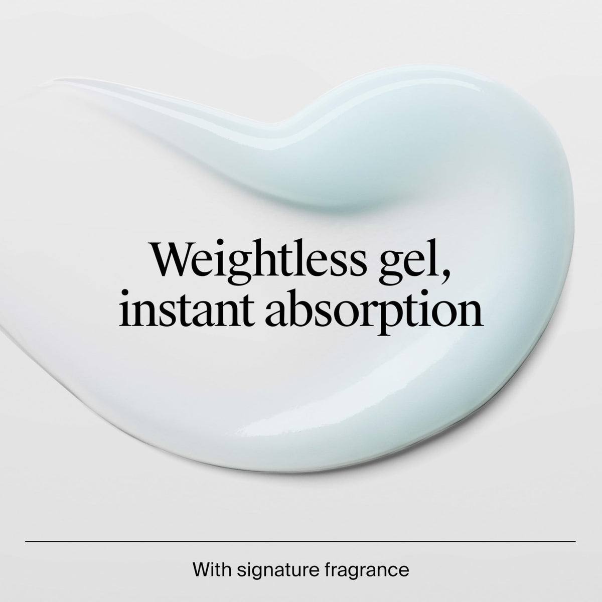 Neutrogena applying gel to hand demonstrating quick absorption and dewy skin