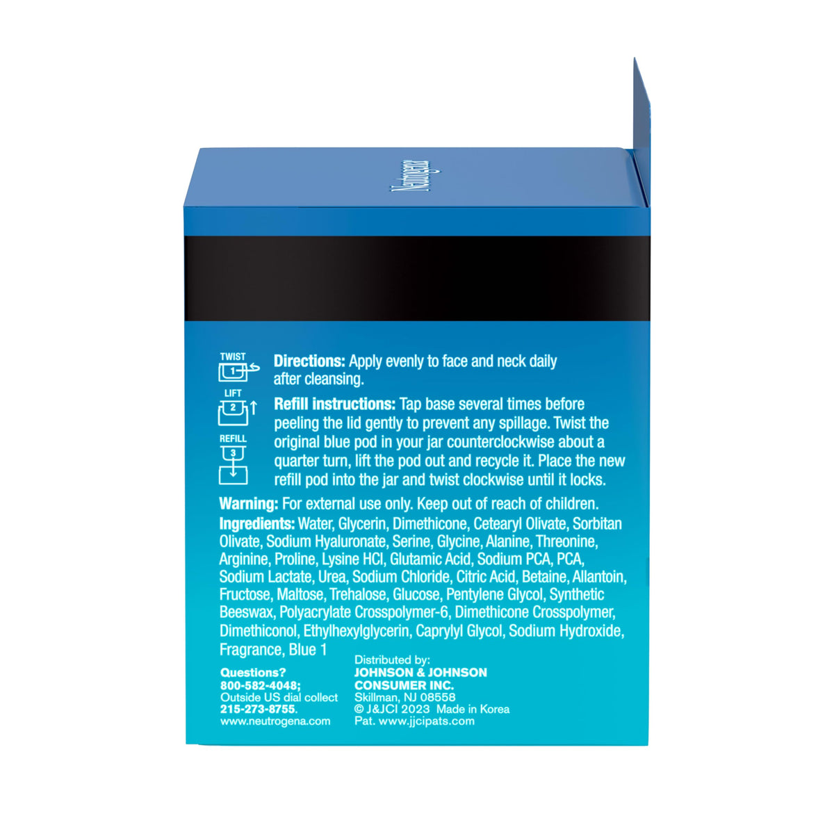 Neutrogena before and after hydration comparison showing improved skin radiance