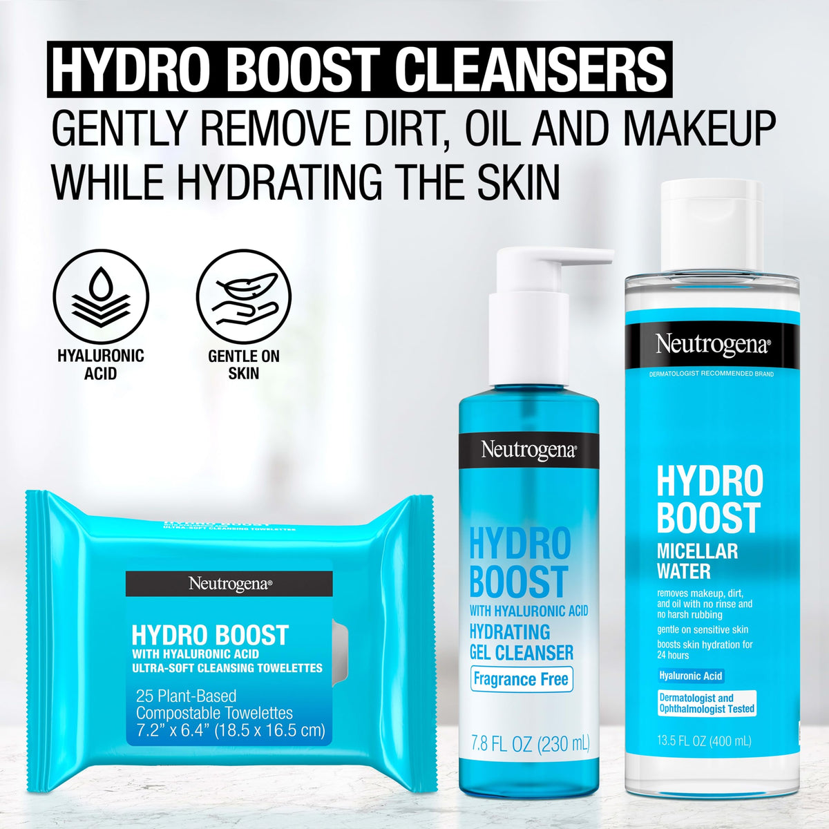 Back of Neutrogena bottle displaying ingredient panel for transparency