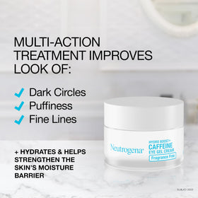 Neutrogena applying small dot under eye showing quick non-greasy finish benefit