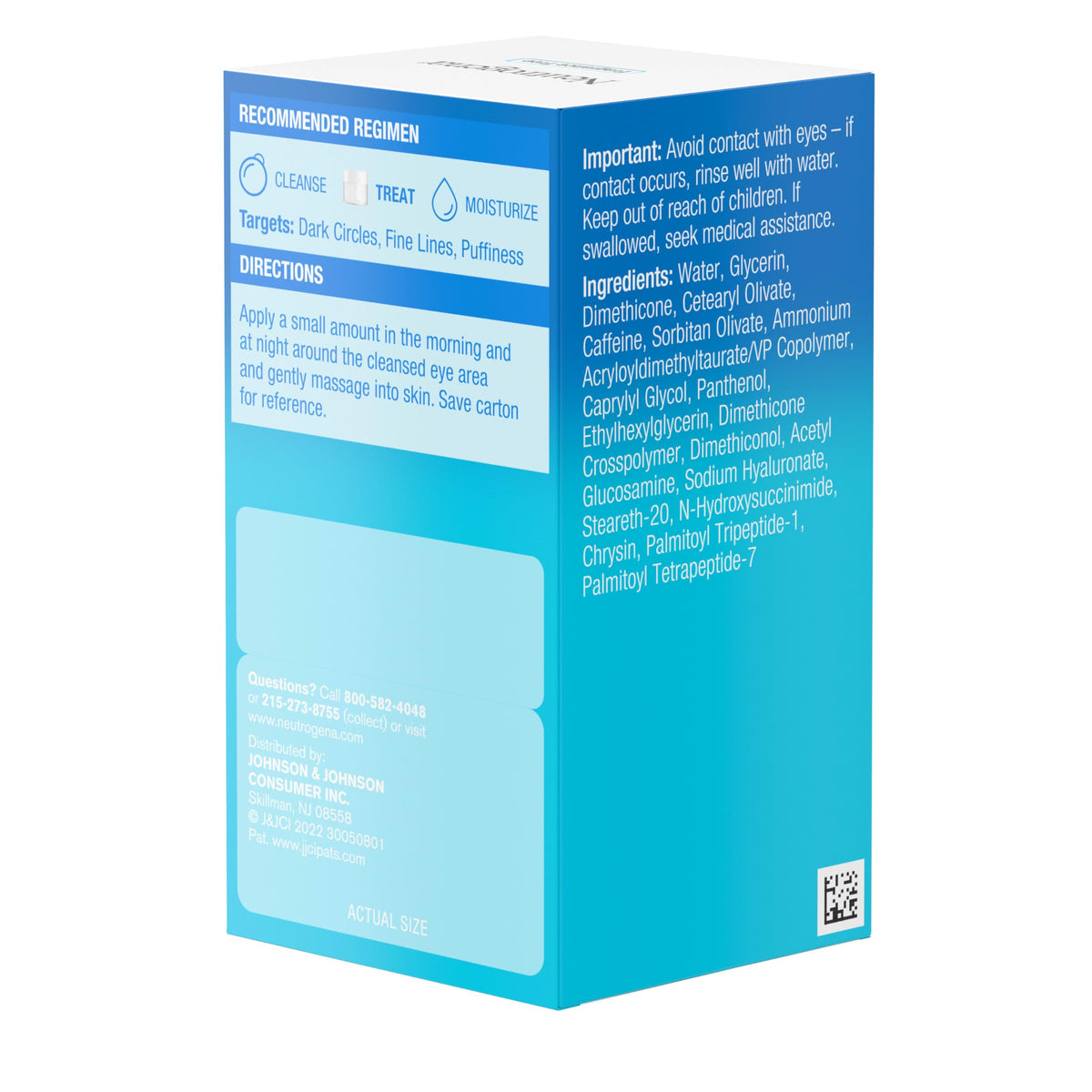 Neutrogena product box and jar showing packaging information and storage benefit