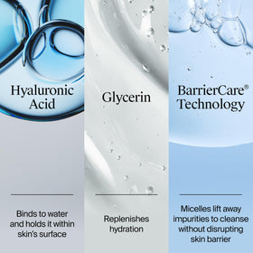 Neutrogena Hydro Boost silky foam lather detail showing gentle cleansing action