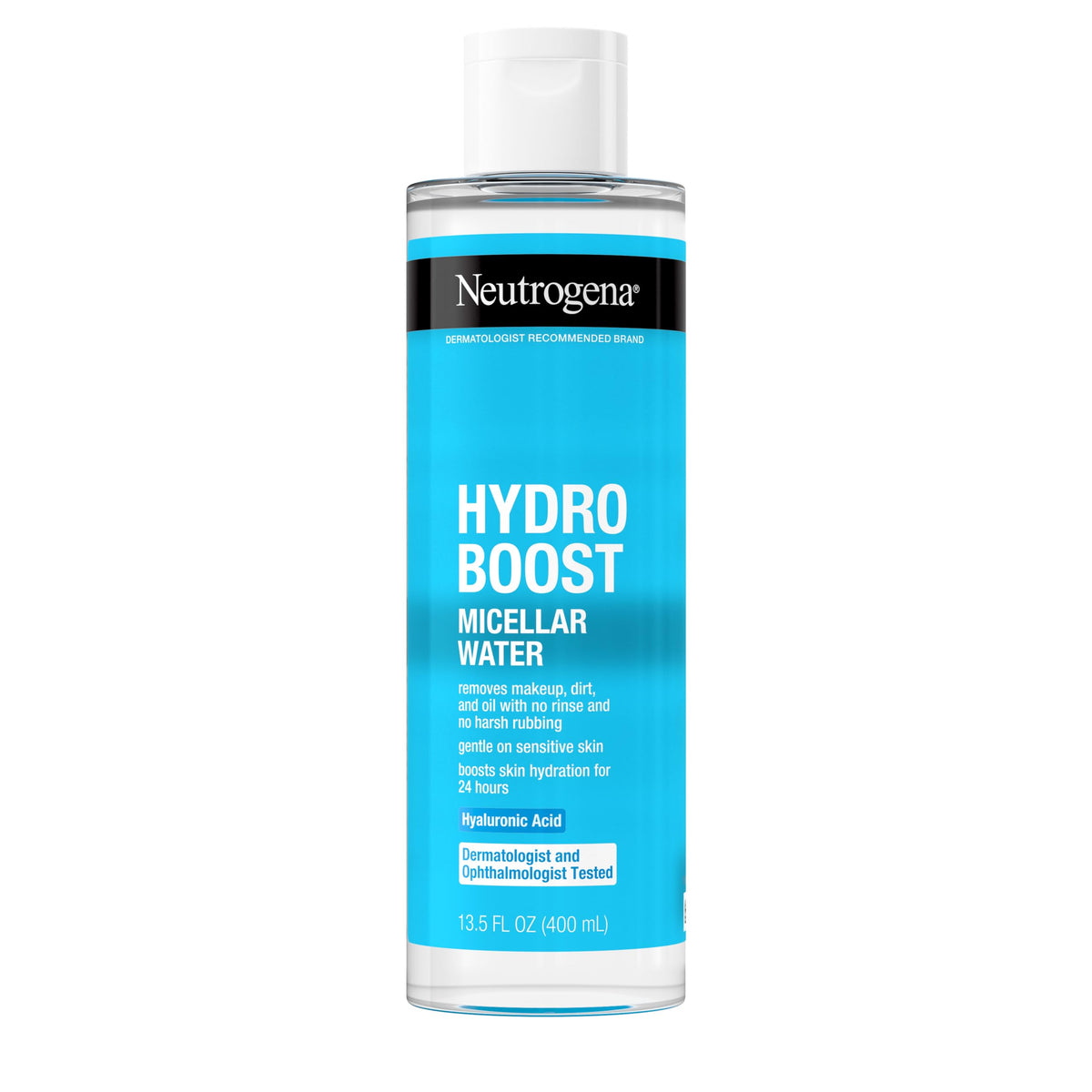 Neutrogena bottle front view showing product and convenient size