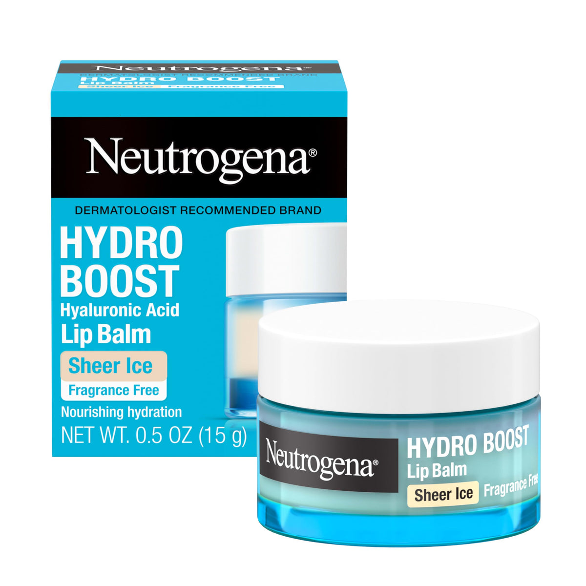 Neutrogena Hydro Boost front jar showing clean packaging and product benefit