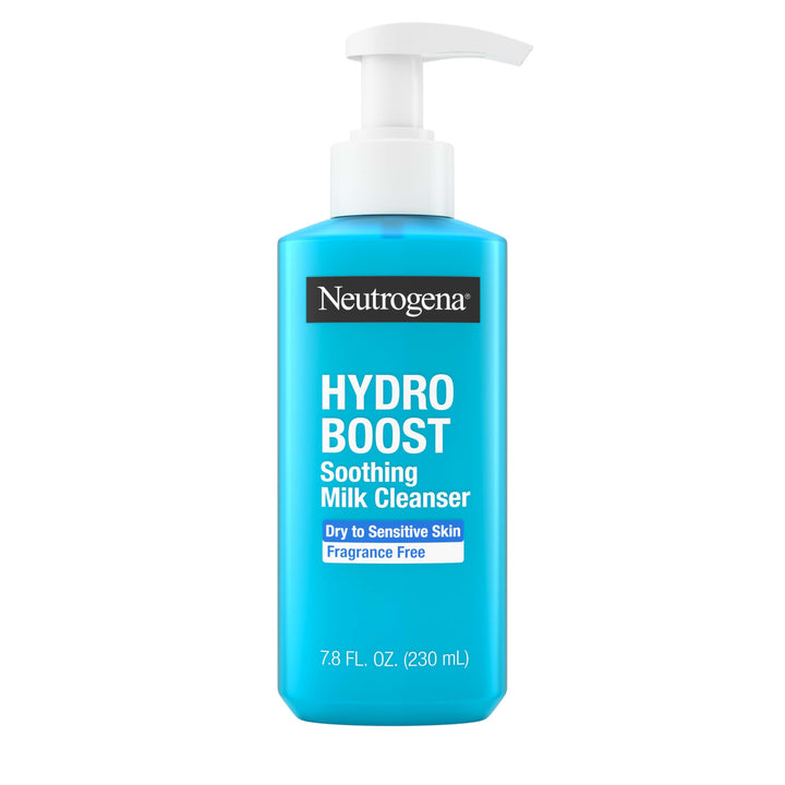Neutrogena bottle front packaging showing clear product benefits and gentle formula