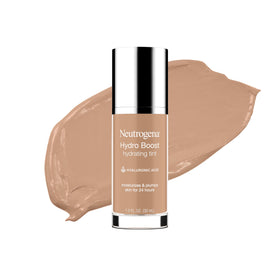 Neutrogena Hydro Boost front tube showing compact portable packaging and hydration benefit