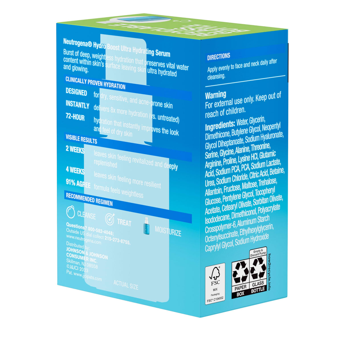 Neutrogena label close-up showing fragrance-free, non-comedogenic product claims